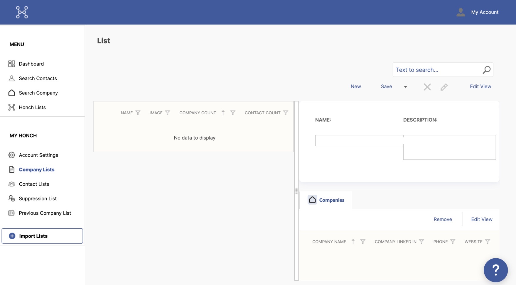 Previous design: lists