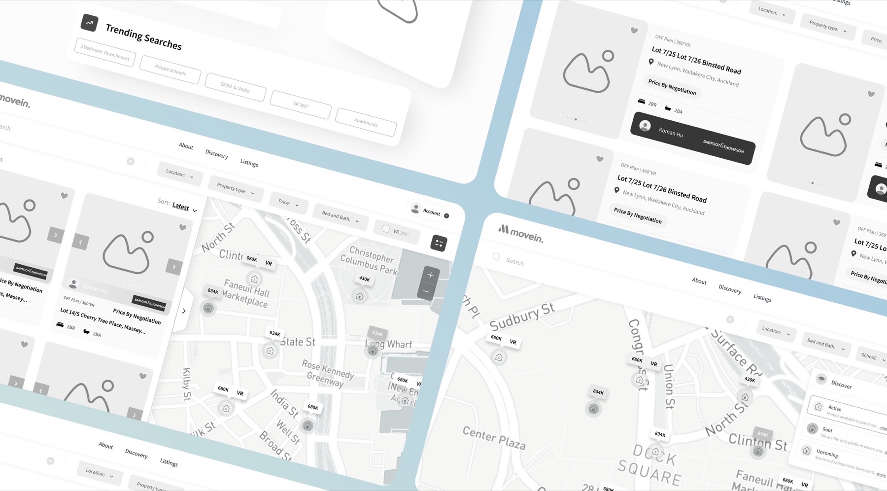 Move In — hifi wireframes